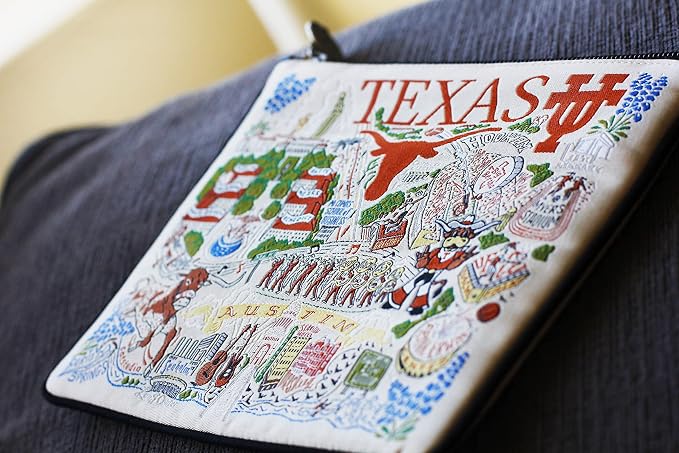 catstudio University of Texas College Zip Pouch | Use as Wallet, Clutch, Handbag or Makeup Bag - Image 3