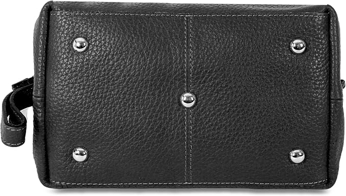 KomalC Premium Buffalo Leather Toiletry Bag for Men & Women With Water resistant Lining, Grooming Travel Pouch, Unisex Wash Bag for Toiletries, Gifts for Men and Women - Image 7