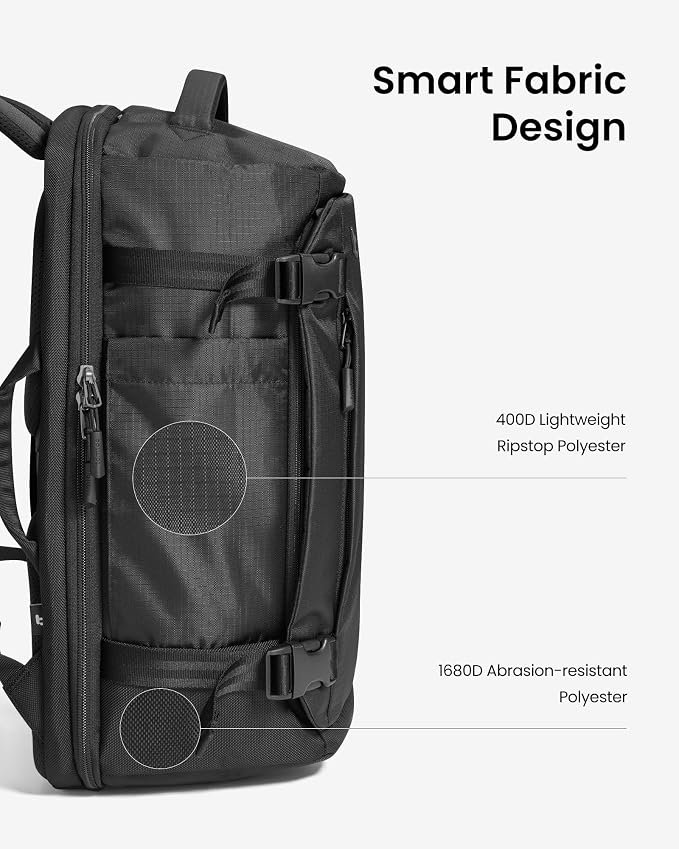 tomtoc 28/40L Travel Backpack, TSA Carry On/Personal Item Bag Flight Approved, Water-resistant Carry on Luggage, PFAS Free - Image 8