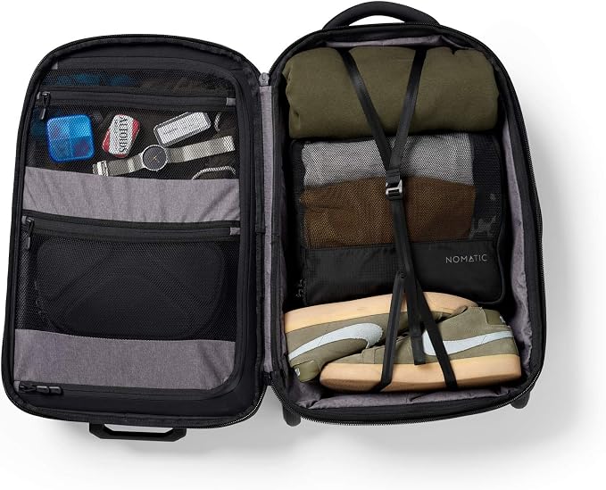 NOMATIC Navigator Carry-On 37L w/ 8L Built-In Expansion - Anti-Theft Carry-On for Airplane Travel - Premium Hardshell Roller Luggage, 17" Laptop Compartment, Black - Image 5