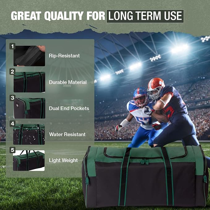 Jetstream Heavy Duty Multi Pocket Durable Sports Gym Equipment Travel Duffel Bag - Image 8