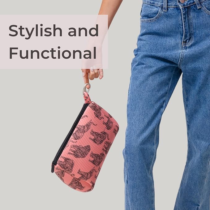 POPUPS Large Makeup Bag with Zipper - Waterproof Neoprene Cosmetic Bag 7.7 x 10.75 x 5 inches - Image 7