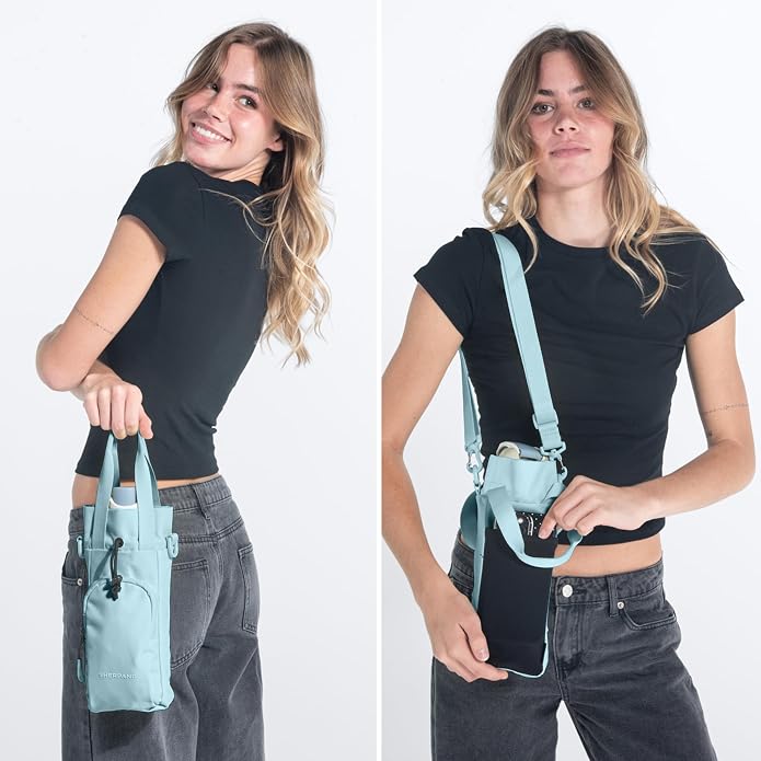 Sherpani Izzie, Water Bottle Crossbody, 32oz Bottle Carrier Bag | Bottle Holder Sling with Phone Pocket, Cross Body Drink Carrier Men Women, RFID Protection for Hiking Camping, Travel Gift - Image 2