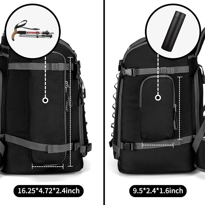 65L Ski Boot Bag,Large Duffle Travel Bag,1680D Nylon Waterproof Padded Ski Boot Bag Backpack For Women Men Kids - Image 7