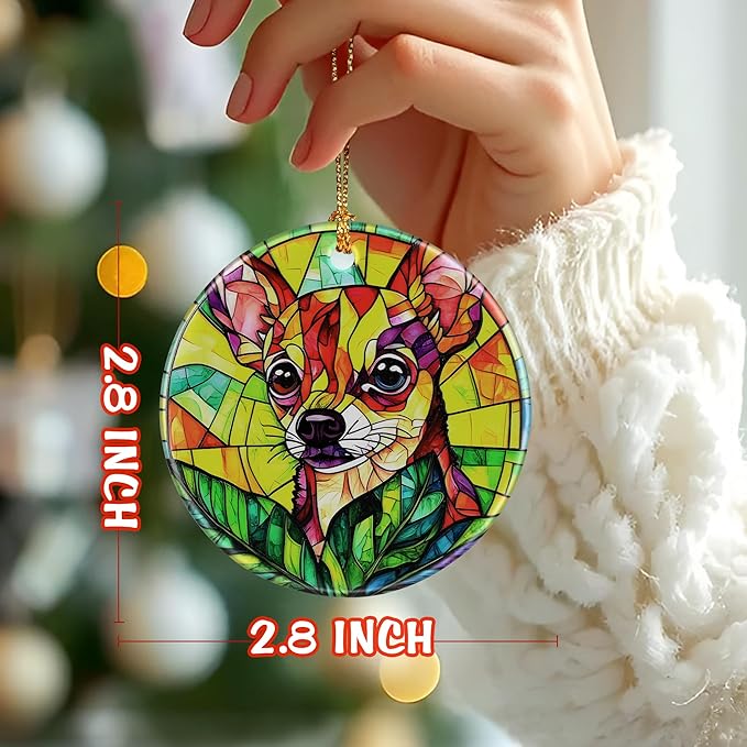 Chihuahua Ornament, Dog Christmas Ornament – Christmas Tree Decor, Holiday Decoration, Stocking Stuffer, Festive Gift Idea, Gifts for Dog Lover, Friends, and Family