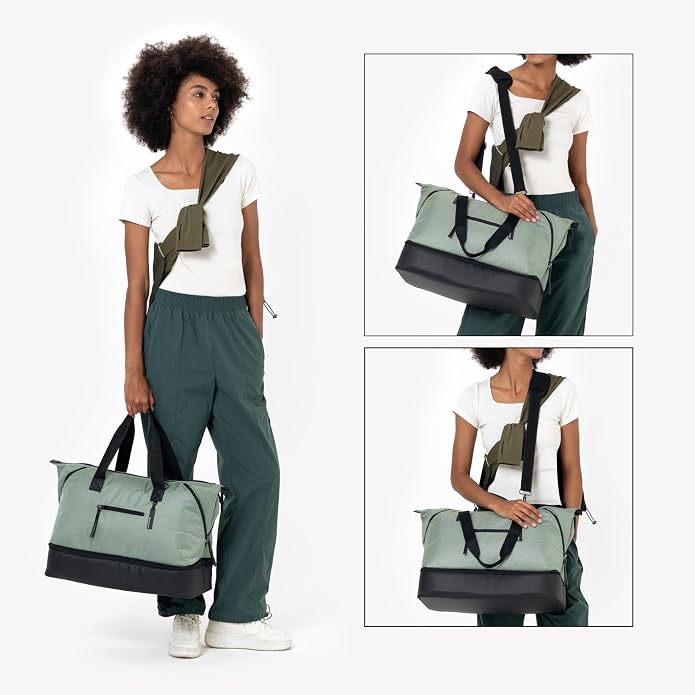 Sherpani Boston, Anti Theft Weekender Bags, Travel Duffel Bag, Carry On Tote Bag with Removable Shoe Bottom Compartment - Image 2