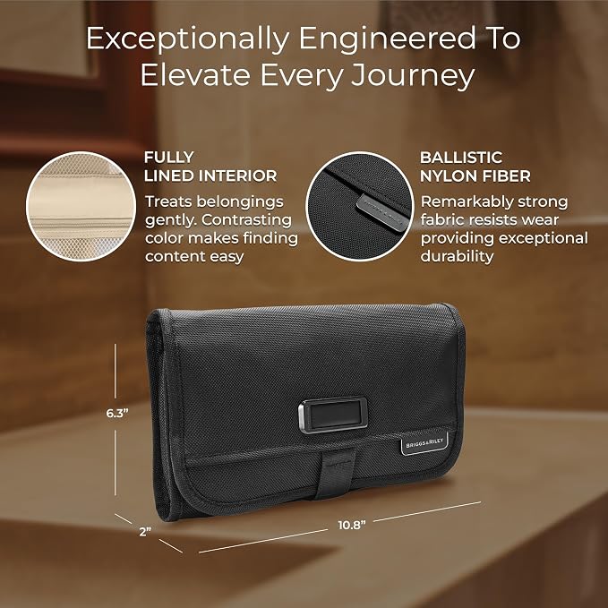 Briggs & Riley Toiletry Kit - Travel Bags for Women & Men, Organizer for Vacation, Dopp Kit for Bathroom Accessories, Makeup, & Skincare - Image 2
