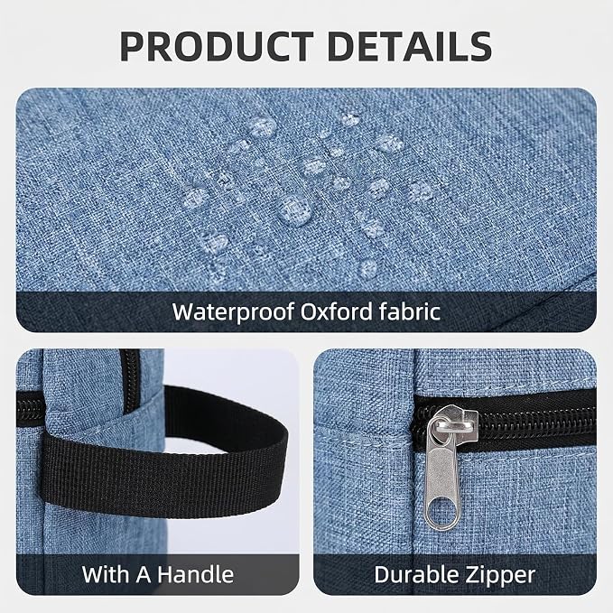 48 Pcs Travel Toiletry Bag for Men Women Bulk Large Water Resistant Shaving Bag Hanging Cosmetic Bag Makeup Travel Pouch Foldable Toiletry Organizer (48, Light Blue) - Image 3
