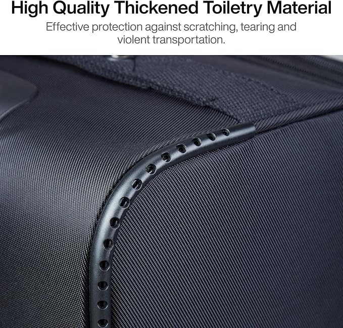 Hanke 3 Piece luggage Sets Softside Expandable luggage with Spinner Wheels TSA Lock,Travel Lightweight Luggage Sets,Black - Image 3