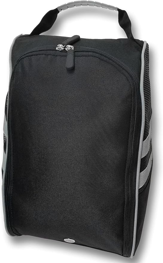 CaddyDaddy Golf Modern Golf Shoe Bag, Black/Grey by CaddyDaddy