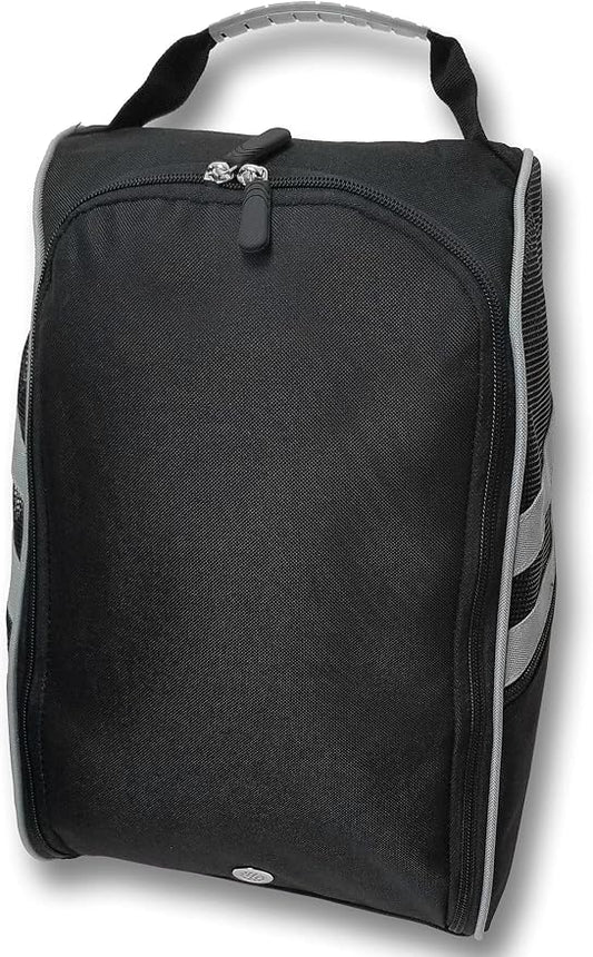 CaddyDaddy Golf Modern Golf Shoe Bag, Black/Grey by CaddyDaddy