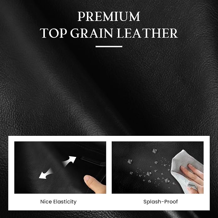 befen Vintage Genuine Leather Work Tote Bag for Women Large Tote Bag with Zipper Leather Purse and Handbags with Compartment - Image 7