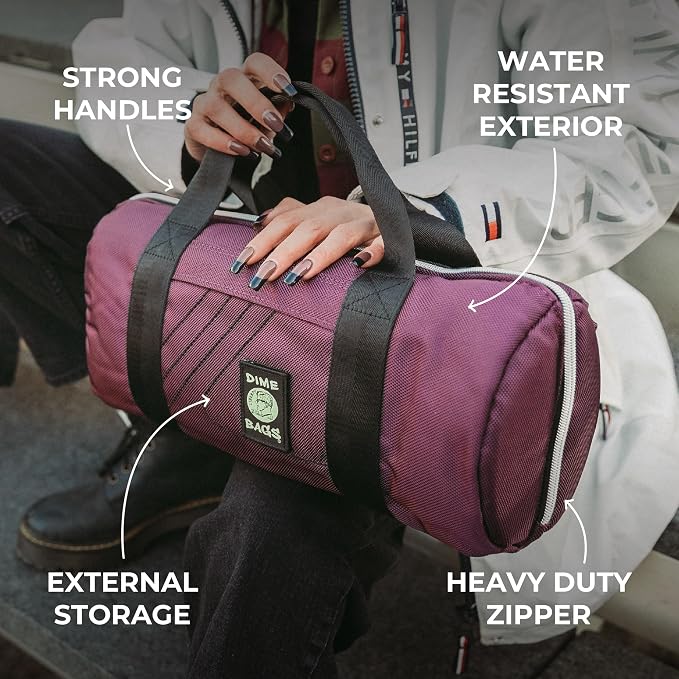 Dime Bags Padded Duffle Tube, Water-Resistant Nylon Gear Bag with Heavy Padding for Glass, Electronics, Travel & Storage, With Exterior/Interior Pockets & Durable Handles (Cobalt, 10 Inch) - Image 4