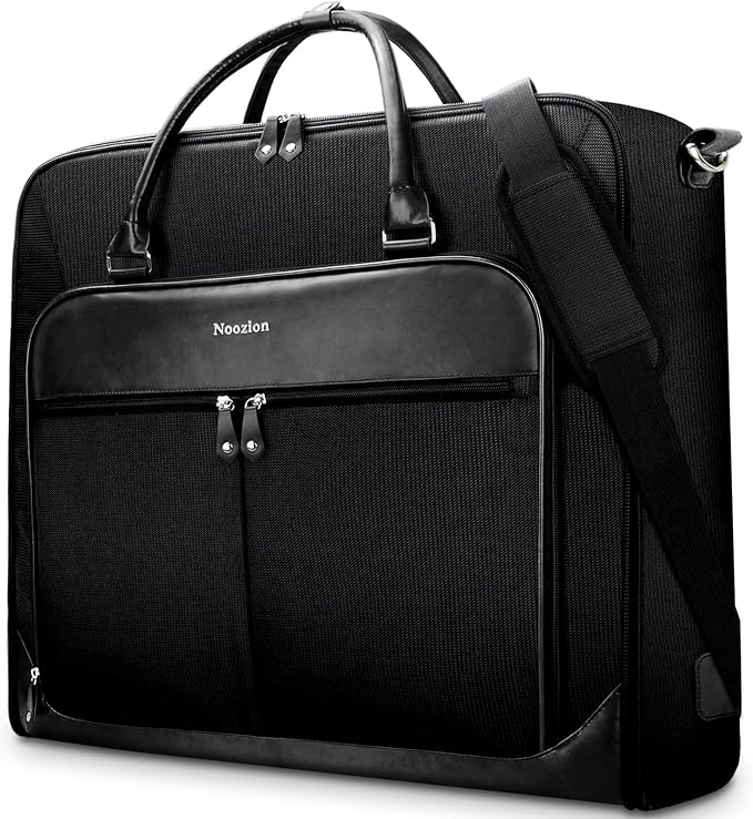 Noozion Garment Bag for Travel, Large Carry On Suit Bag for Business Up to 4 Suits, Wrinkle Free Garment Bag for Hanging Clothes with Shoulder Strap, Laptop Compartment, and Wet-Dry Pocket by Noozion