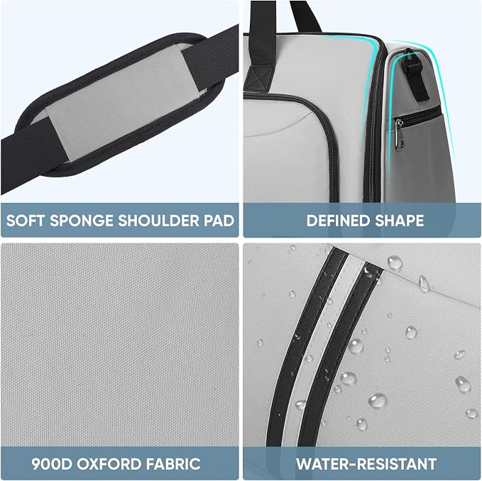 BALEINE Travel Garment Bag, Travel Suit Bag for Men, Water Resistant Carry on Garment Bag for Hanging Clothes, Garment Duffel Bag for Travel Business (Gray-Convertible) - Image 7