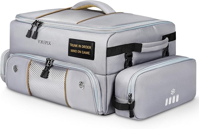 YOREPEK Upgraded Golf Trunk Organizer, Golf Gifts for Men, with Removable Insulated Pouch&Dust-Proof Protective Layer, Multi-Compartment fits 2 Pairs of Shoes, Golf Accessories - Image 9