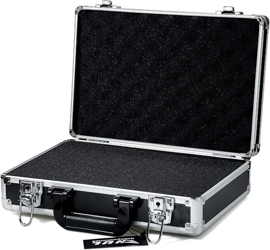 HUL 18in Two-Tone Aluminum Case with Customizable Pluck Foam Interior for Test Instruments Cameras Tools Parts and Accessories by HUL