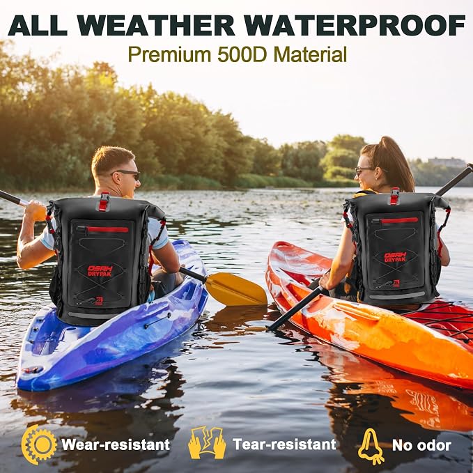 OSAH DRYPAK Waterproof Backpack Dry Bag 25L/35L/55L/85L – Heavy Duty Roll-Top Hiking Backpack Sack Keeps Gear Dry for Travel, Kayaking, Boating, Camping, Rafting and Fishing - Image 7