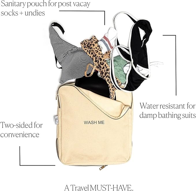 Two-Sided Travel Laundry Bag/Packing Cube for Travel (NATURAL) - Image 5