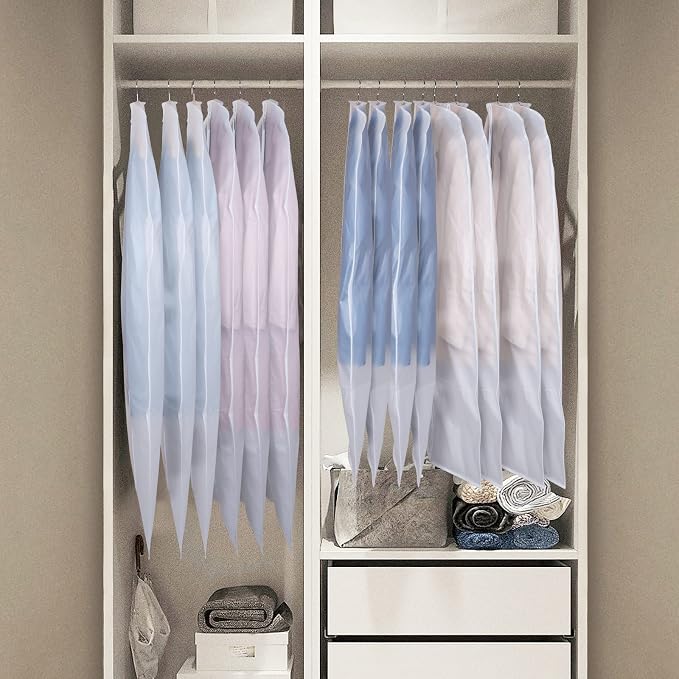Zilink Clear Coat Covers Garment Bag 54-inch Garment Bags for Hanging Clothes Storage Bag for Coat with Full Length Zipper for Clothing Storage Bags Hanging, Set of 10 - Image 6