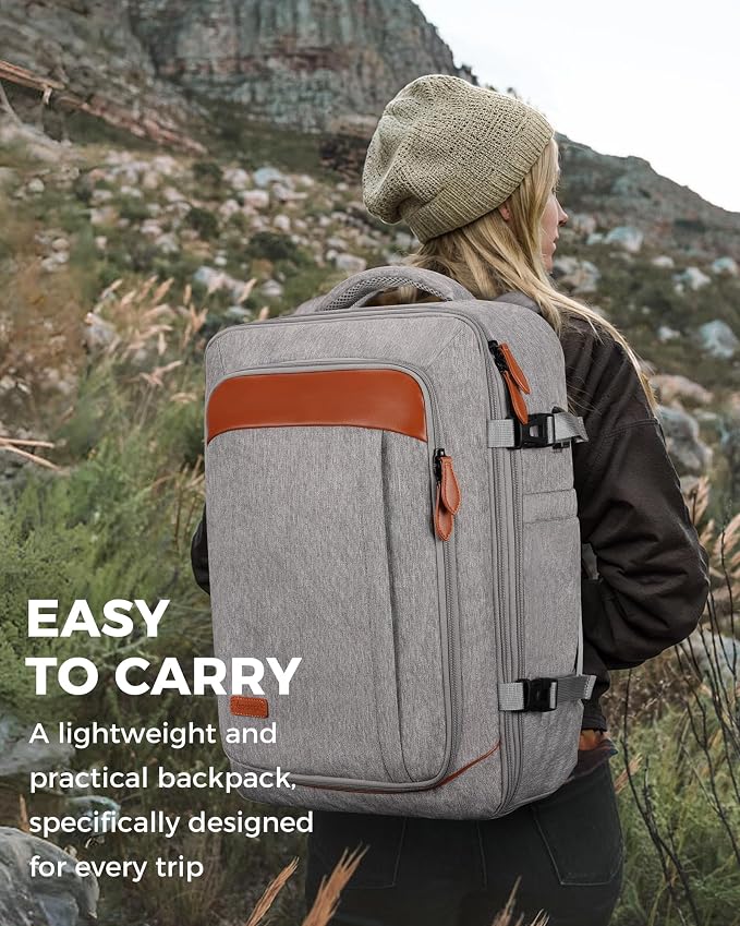Vancropak Carry on Backpack, Flight Approved 18x14x8 Inches Travel Backpack | 3 Packing Cubes, Expandable 40L Anti Theft Luggage Suitcase Fits 17.3" Laptop, Shoe Compartment, Carry on Bags for Airplanes - Image 7