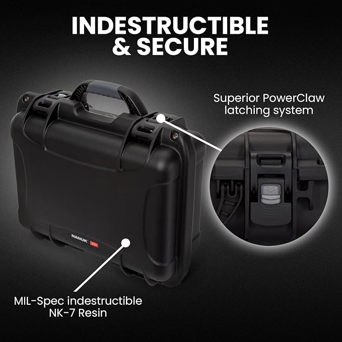 NANUK 920 Pro Photo Kit – Waterproof Travel Camera Hard Case with Padded Dividers & Lid Organizer, 16.7” x 13.4” x 6.8”, Dustproof & Impact-Resistant, Airline Carry-On Approved – Black | IP67 Waterproof Nk-7 Resin, Powerclaw Latches, Padded Divider and... - Image 2