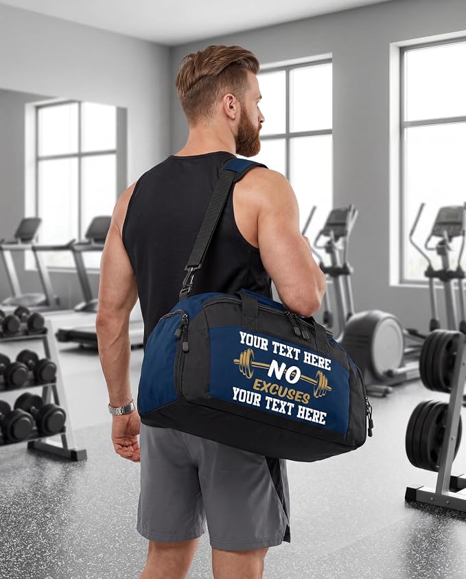 Personalized Weightlifting Duffel Bag – Custom Gym Bag with Name & Logo – Heavy Duty Workout Bag for Men & Women – Lifting, Powerlifting, Bodybuilding Training Gear - Image 7