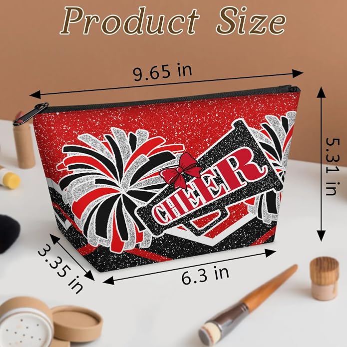 Cheerleading Dance Bag for Women Cheer Team Sport Gym Makeup Cosmetic Bag 2 Pcs Set - Image 4