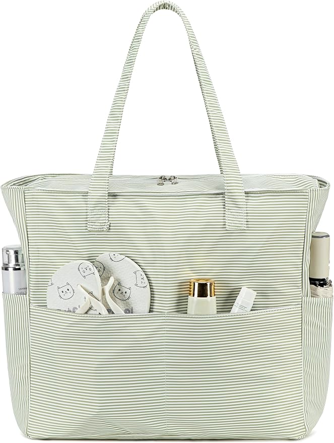 Bluboon Waterproof Beach Tote Pool Bags for Women Ladies Extra Large Carry On Bag With Wet Compartment for Weekender Travel by BLUBOON