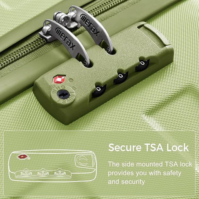 3 Pcs ABS Hardshell Luggage Sets Spinner Wheel Suitcase Set TSA Lock Suit Case - Image 4