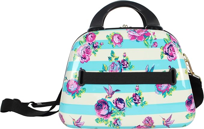 Betsey Johnson Hardside Cosmetic Case - Lightweight Small Size Hardshell Travel Hand Makeup Bag - Adjustable Shoulder Strap - Bag for Women and Girls - Multi-Functional Case - Image 5