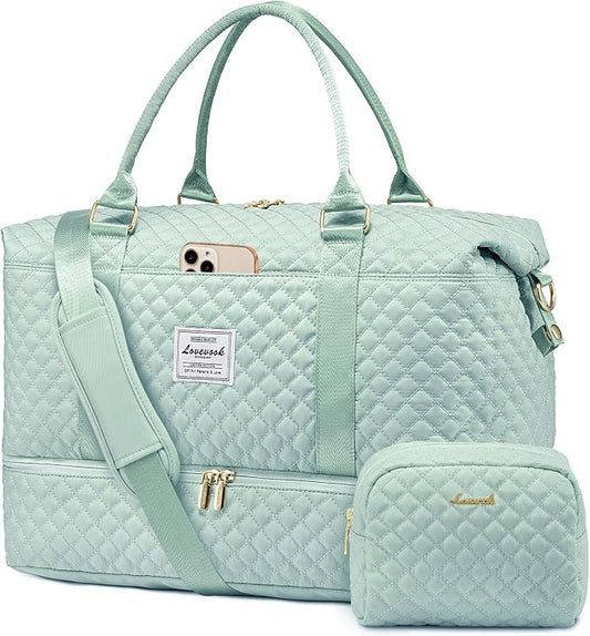 LOVEVOOK Travel Duffle Bag,Weekender Bags for Women with Shoe Compartment，Carry on Overnight Bag with Toiletry Bag,Gym Duffel Bag with Wet Pocket, Hospital Bags for Labor and Delivery by LOVEVOOK