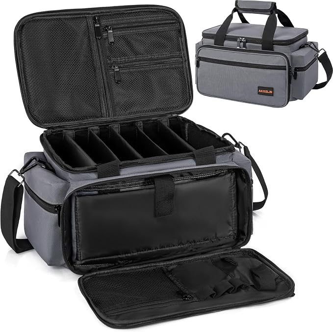 AKOZLIN Cable File Bag with Detachable Dividers for DJ Gear, Sound Instrument Accessories - Image 7