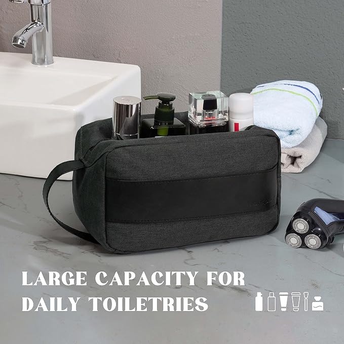 Vorspack Toiletry Bag for Men - Water Resistant Travel Bag for Toiletries, Bathroom Essentials, Travel Accessories, Gifts - Grey (Pack of 2) - Image 6