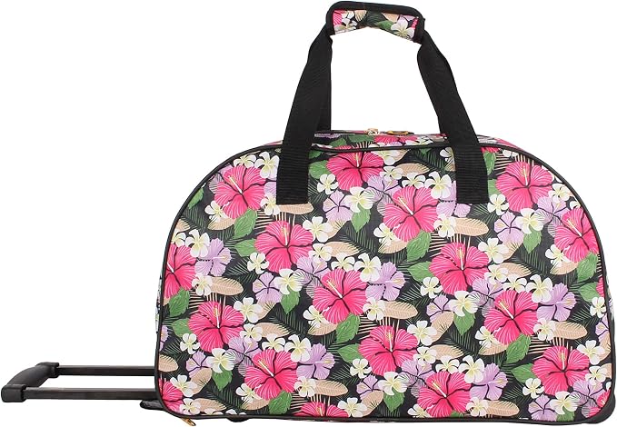 LUCAS Designer Carry On Luggage Collection - Lightweight Pattern 22 Inch Duffel Bag- Weekender Overnight (Tropic, 22in) - Image 5