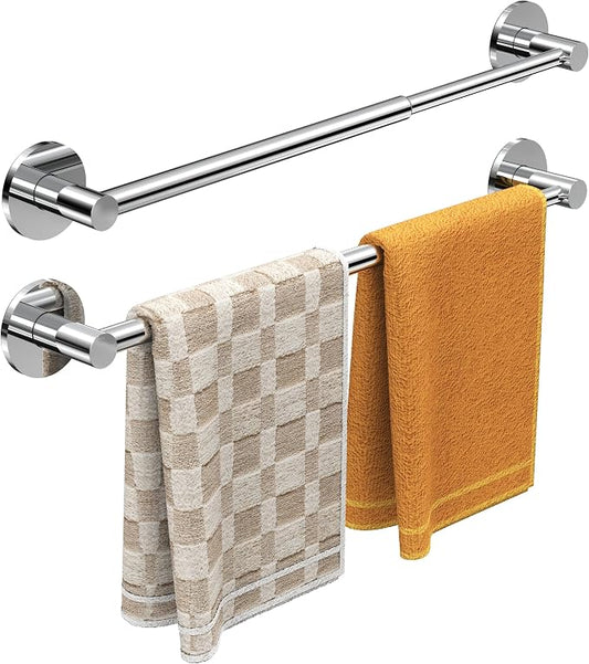 Magnetic Towel Bar, Adjustable Towel Rod with Larger Magnetic Base & Hidden Magnet Design, Non-Slip Magnetic Towel Holder for Refrigerator, Dishwasher, Oven, Washer (Chrome, 2Pack) by MIROAMZ