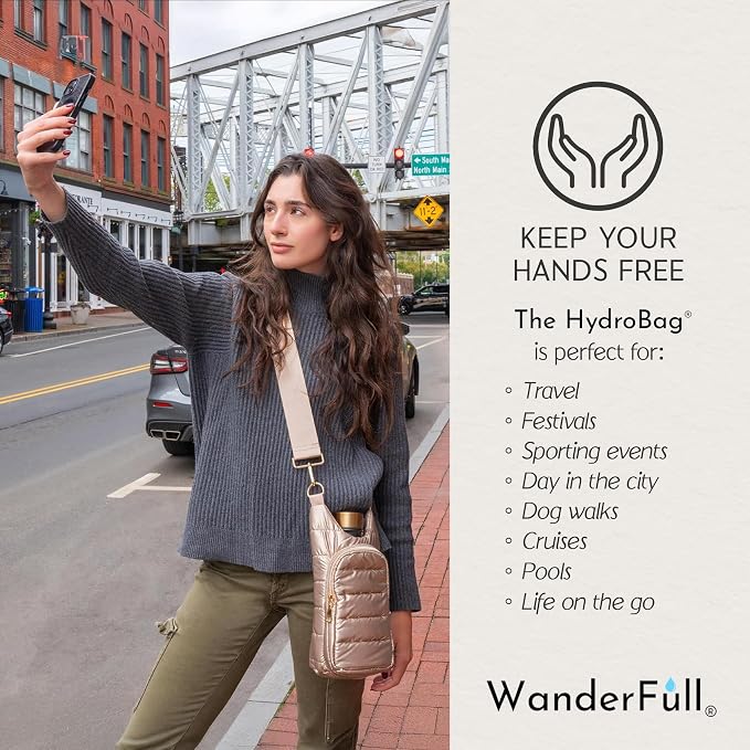 WanderFull Original HydroBag Crossbody Water Bottle Holder with Phone Pocket, Fits Water Bottles up to 32 oz - Image 5