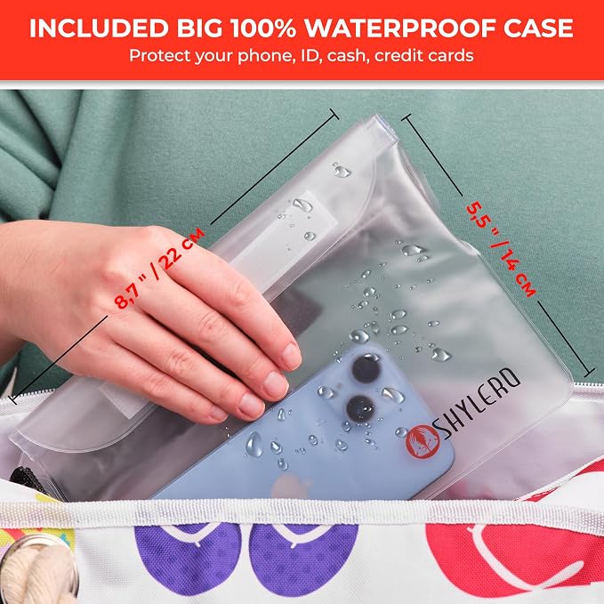 Beach Bag and Pool Bag Has Cooler Pocket, 7 Pockets Total, Zip Top. Family Size Waterproof Beach Tote - Image 4