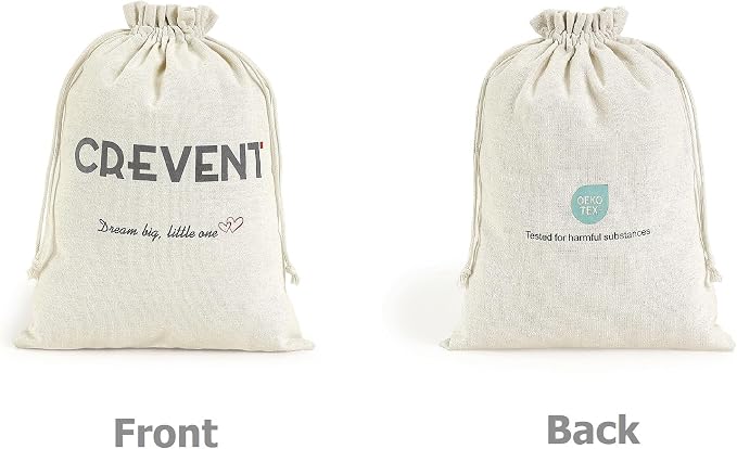 CREVENT Set for Newborns 0-3 Month 100% Cotton Bodysuit- I Love Dad & Mom Onesie 2 Packs (Grey & Pink Rompers with a Cotton Gift Bag) - Image 5