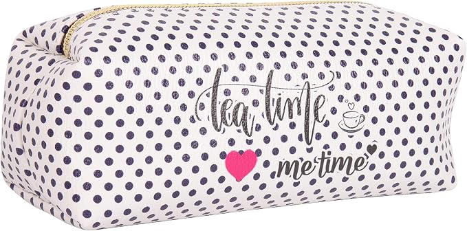 Nicole Lee Travel Handbag Crossbody Set with 3 Fashion Print Makeup Pouches, Women's Cosmetic Toiletry Organizer (Tea Time Me Time) - Image 7
