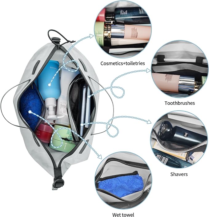 Eulant 5 Set Vacuum Packing Bags for Travel,Professional IPX8 Zip Packing Organizer for Suitcases Backpack,Space Saver Bags Packing Organizers for Clothing Packing - Image 4