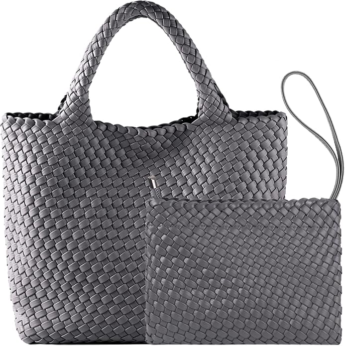 JINMANXUE Fashion Woven Bag Shopper Bag Travel Handbags and Purses Women Tote Bag Large Capacity Shoulder Bags by JINMANXUE