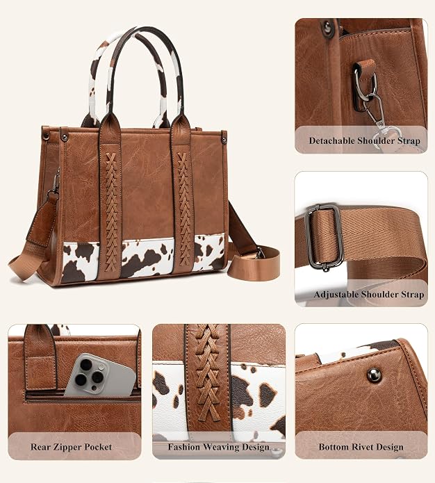 KingTo Women's Crocodile Pattern Satchel Handbags Stylish Tote Handbags crocodile purses for women 3 Pcs Set (B-blue) - Image 5