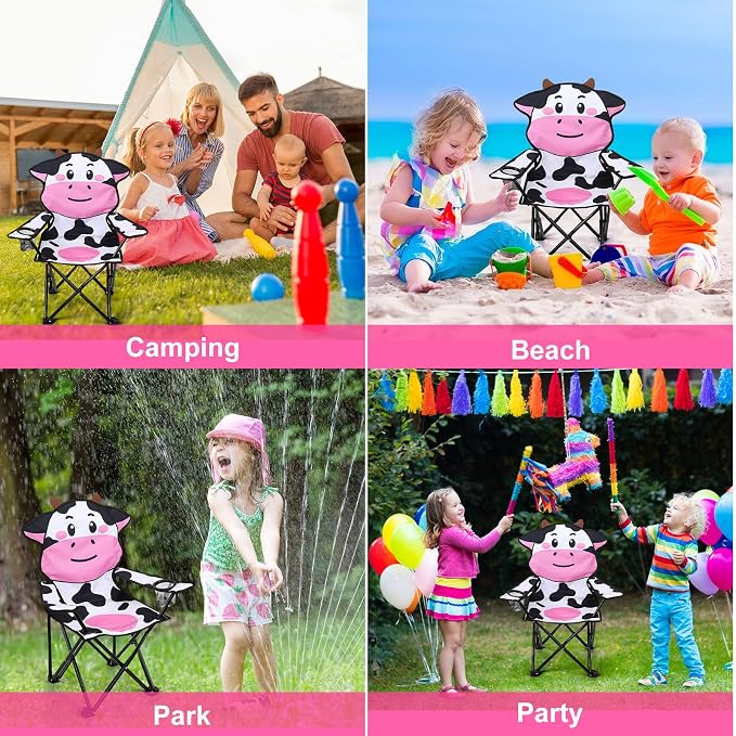 KABOER Kids Outdoor Folding Camping Chair with Cup Holder Carrying Bag | Portable Camping Chair for Beach Picnic Camping Travel Lawn Ages 3-10 - Image 7