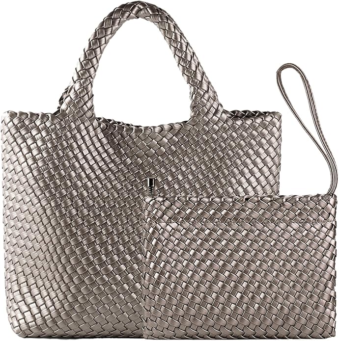 JINMANXUE Fashion Woven Bag Shopper Bag Travel Handbags and Purses Women Tote Bag Large Capacity Shoulder Bags by JINMANXUE