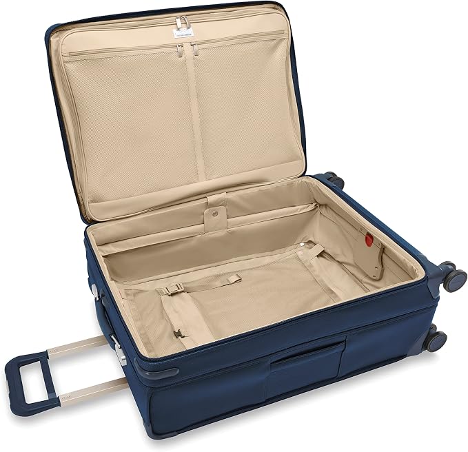 Briggs & Riley 29" Large Expandable Spinner - Checked Luggage for Travel, Suitcases with Wheels, Softside Rolling Bag for Men & Women, Self-Repairing Zipper - Baseline Collection, Navy - Image 11