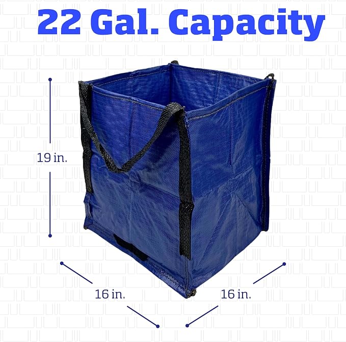 DURASACK Heavy Duty Storage Tote Bag 22-Gallon, Blue, Pack of 4 | Rugged Woven Polypropylene Moving Bag, Reusable Self-Standing Design, Holds up to 500 Pounds - Image 7