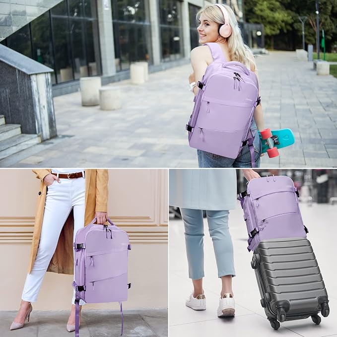 HOMIEE Travel Laptop Backpack for Men Women Personal Item Carry On Bag | Dry Wet Separation Weekender Business College Backpack Mochila de Viaje - Image 6