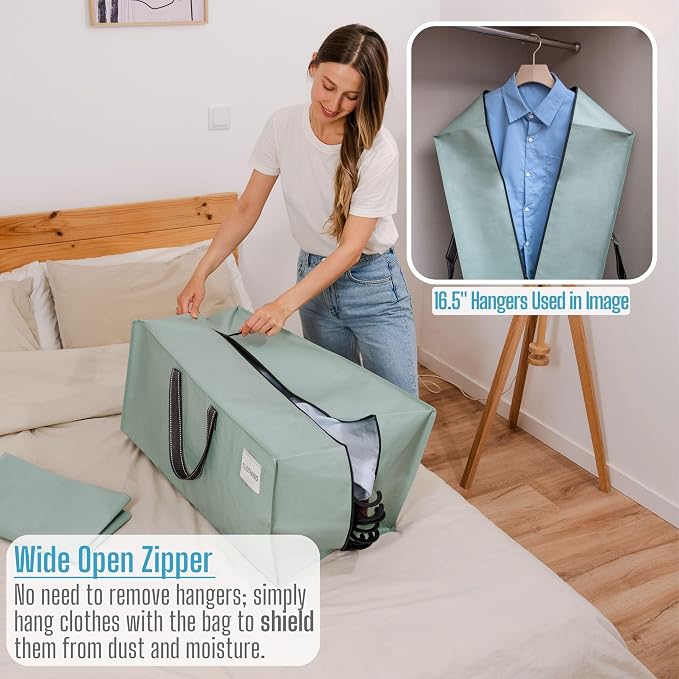 VENO 10 Pack Heavy Duty Moving Bags with Backpack Straps, Zippers & Handles, Extra Large Packing Bags for College Dorm Essentials, Moving Supplies Alternative to Cardboard Moving Boxes - Image 3
