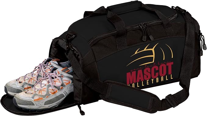 Personalized Volleyball Duffel Bag with Shoe Compartment – Custom Name Volleyball Sports Bag for Girls & Boys – Large Team Gym Bag for Practice, Travel & Tournaments by all+about+me+company